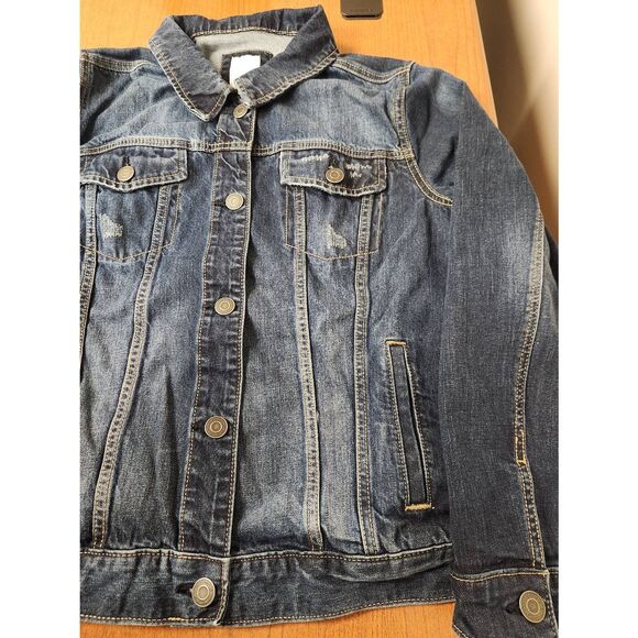 NWOT LC Lauren Conrad Distressed Jean Jacket - Picture 4 of 11